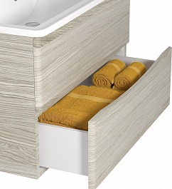 Водолей Мебель для ванной Adel 80 подвесная ореховый дубослив светлый – фотография-4
